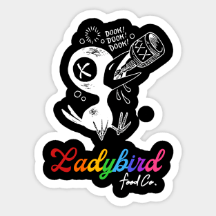 drinky crow ladybird Sticker